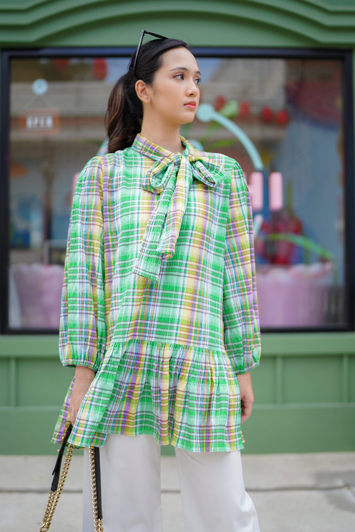 Bright Green Willow Midi Dress