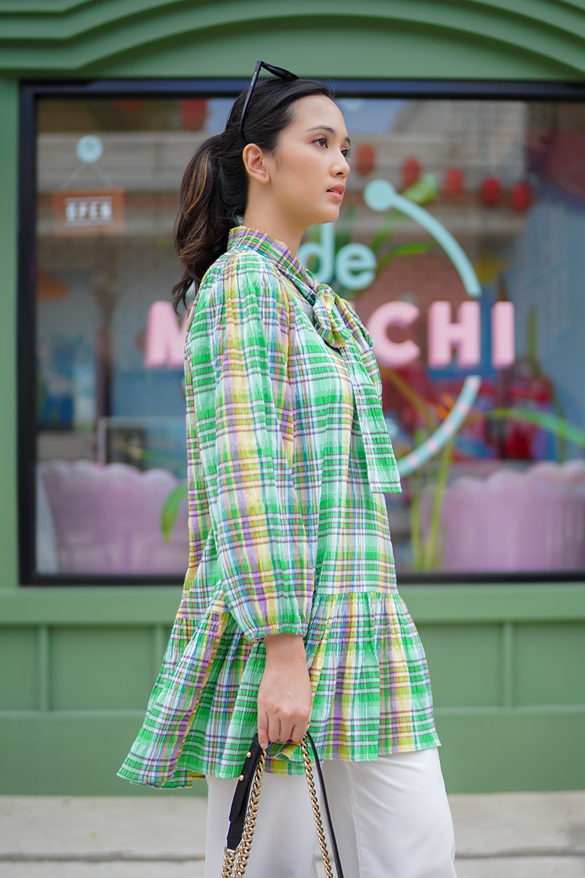 Bright Green Willow Midi Dress