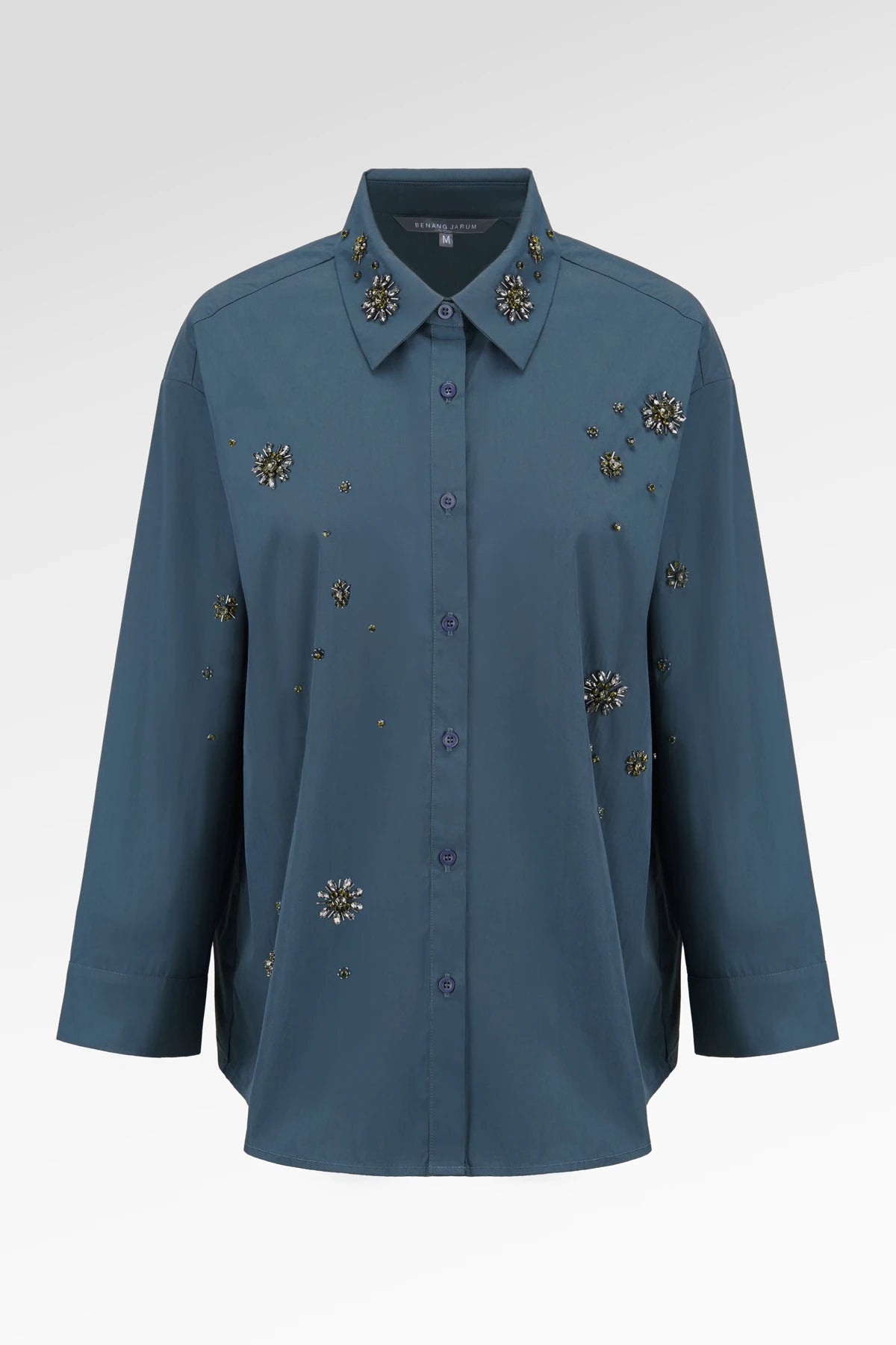 Lillian Embellishment Shirt - Deep Teal