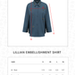 Lillian Embellishment Shirt - Deep Teal