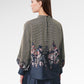Liora Embroidery Lace Blouse - Navy