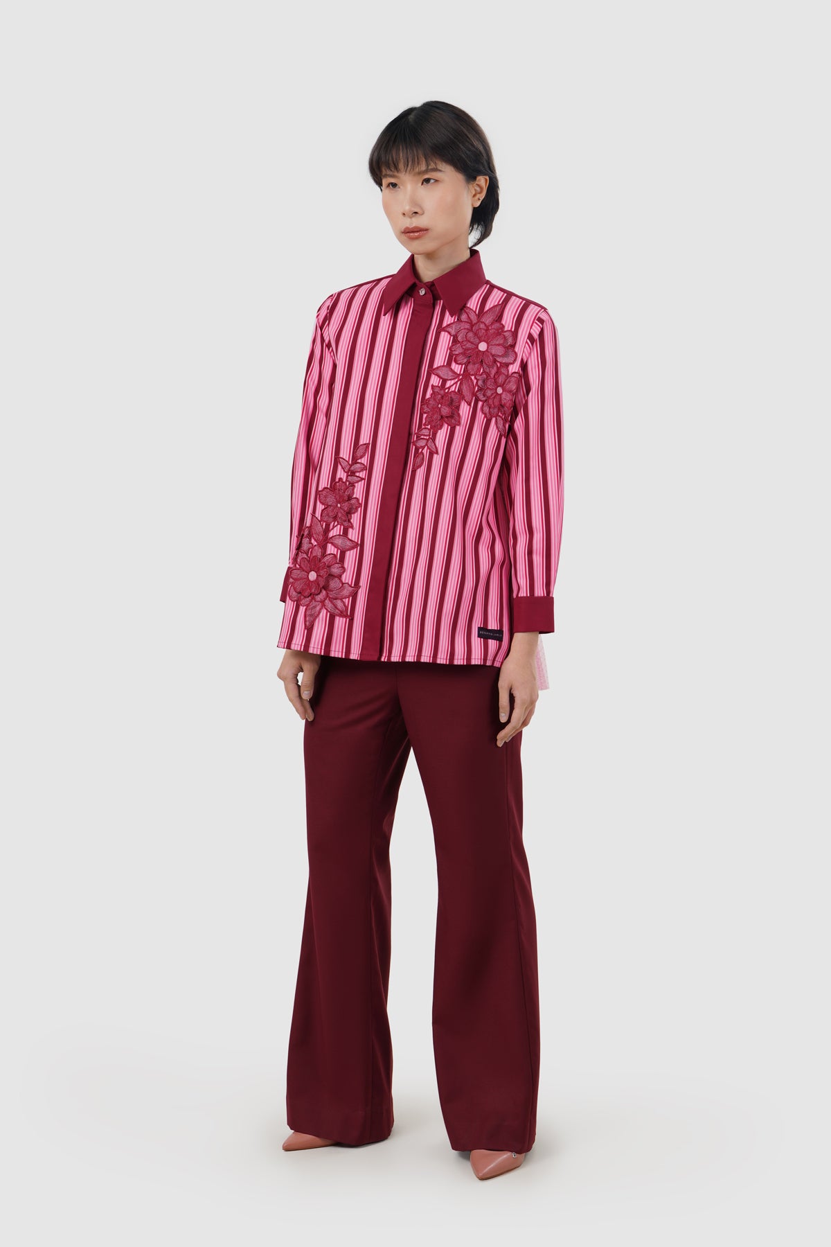 Liora Embroidery Shirt - Pink