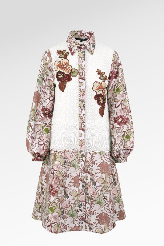 Liora Embroidery Tunic - White