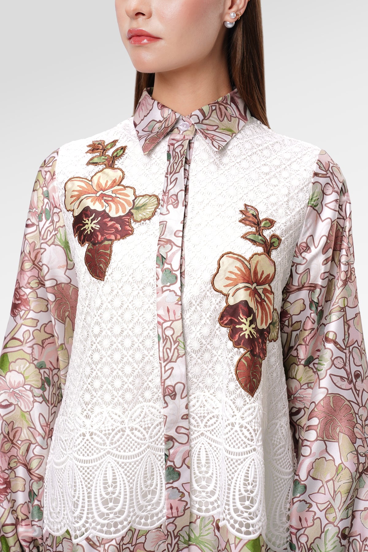 Liora Embroidery Tunic - White