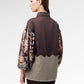 Liora Floral Embroidery Shirt - Brown