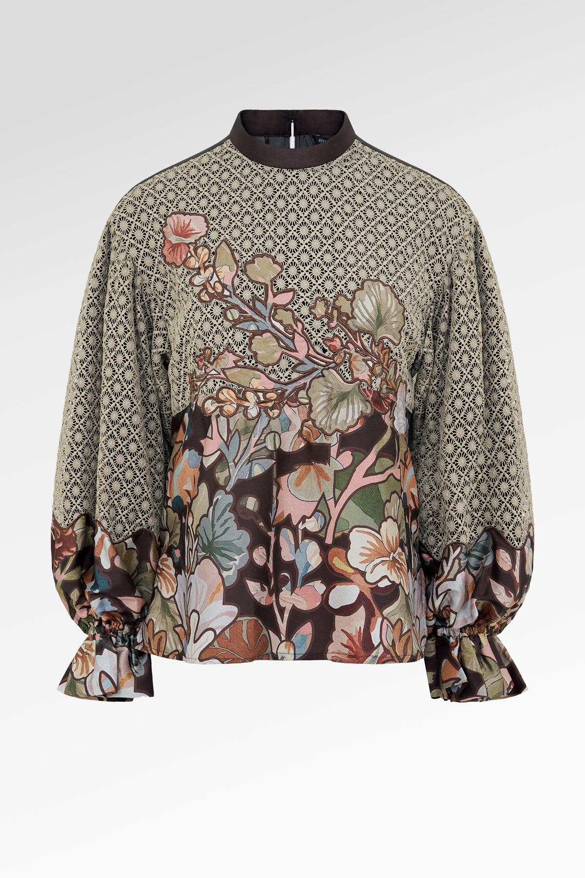Liora Lace Blouse - Brown