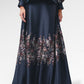 Liora Satin Skirt - Navy