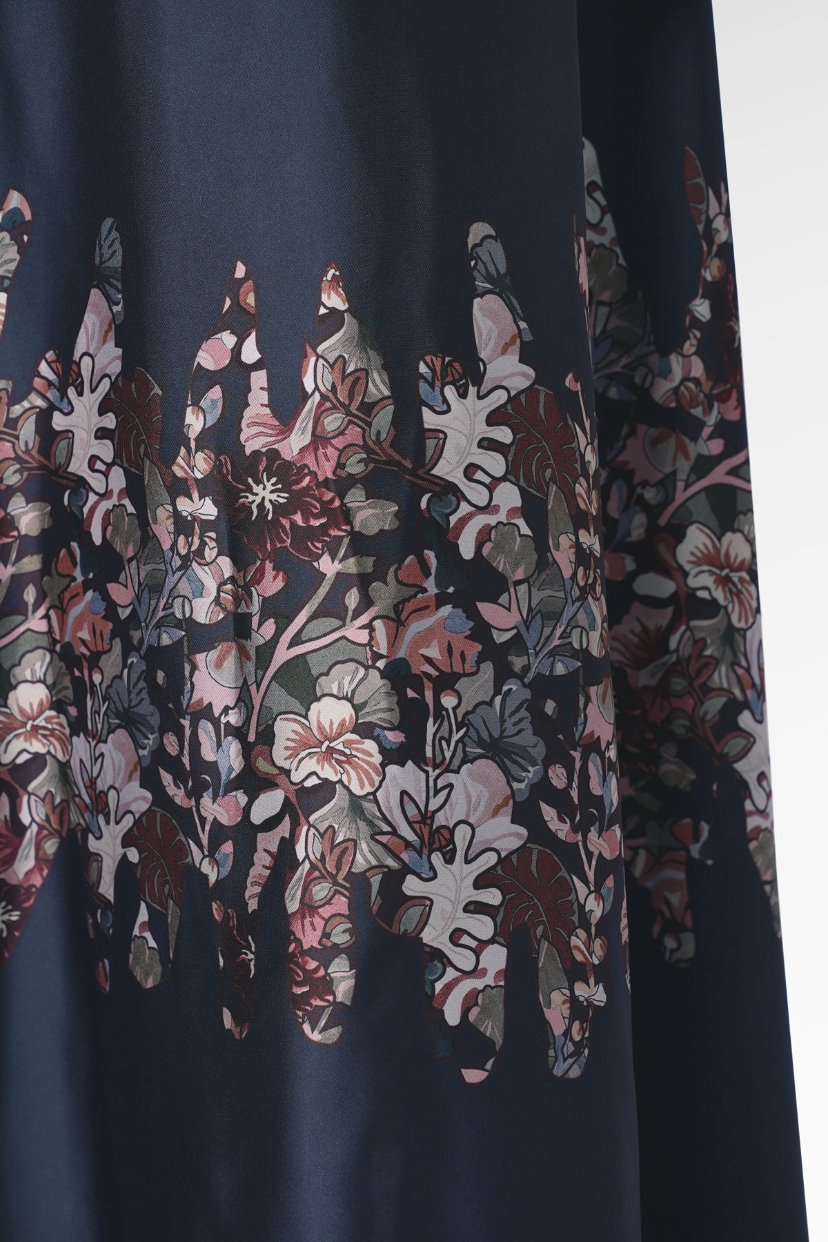 Liora Satin Skirt - Navy