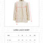 Lora Lace Shirt - Ivory Sand