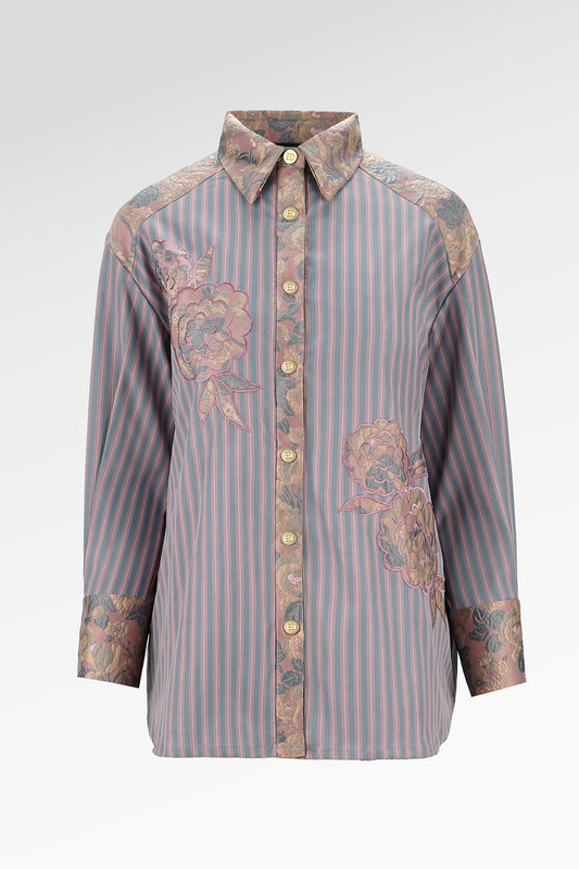 Lorine Embroidery Shirt - Moonlite Rose