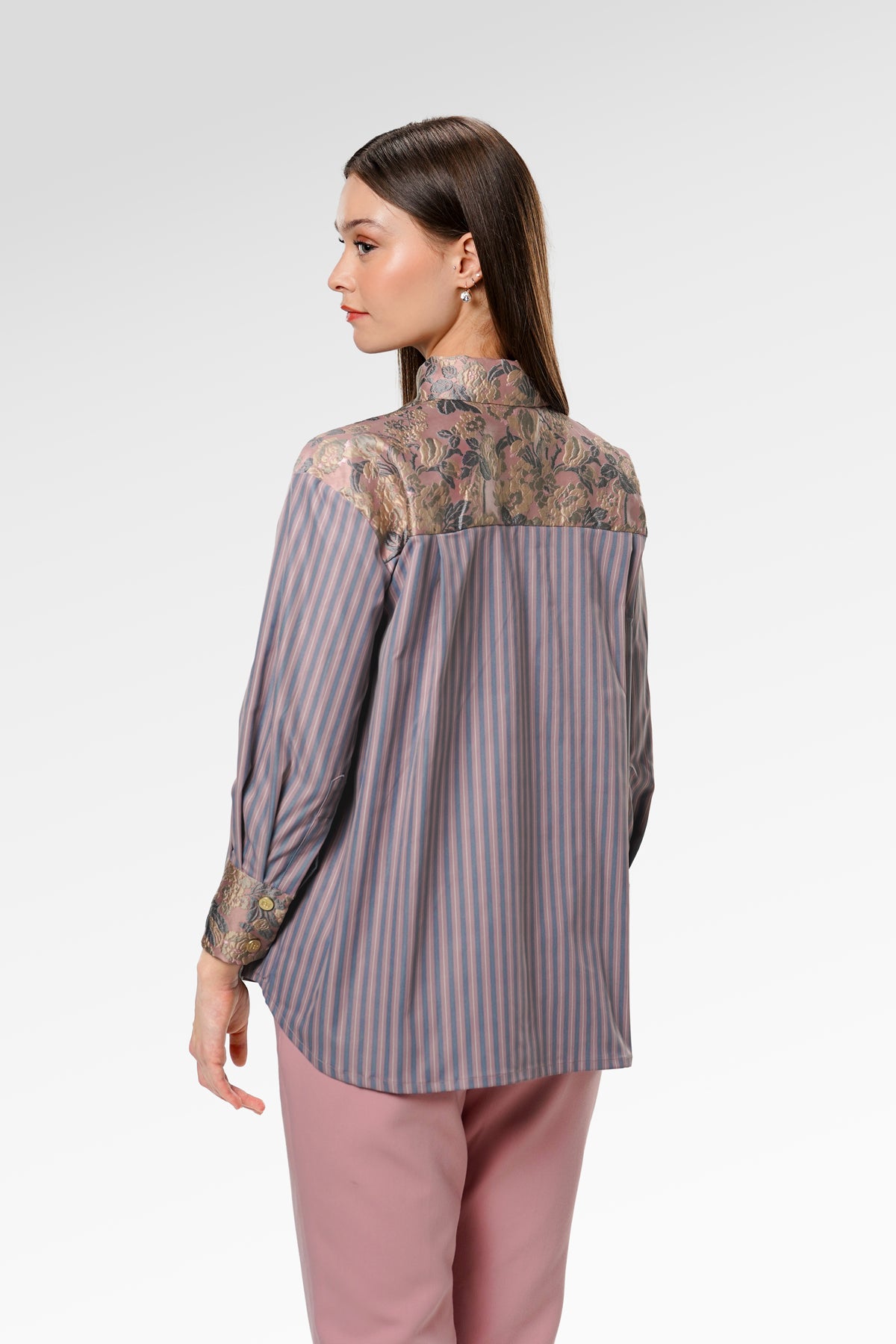 Lorine Embroidery Shirt - Moonlite Rose