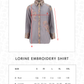 Lorine Embroidery Shirt - Moonlite Rose