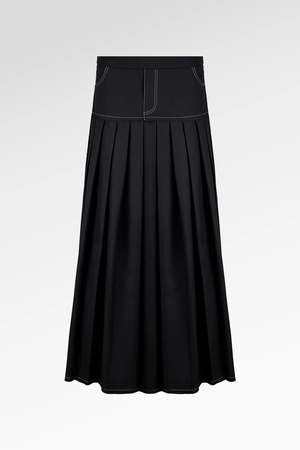 Louise Pleated Skirt - Black