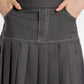 Louise Pleated Skirt - Gray
