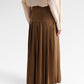 Louise Pleated Skirt - Khaki