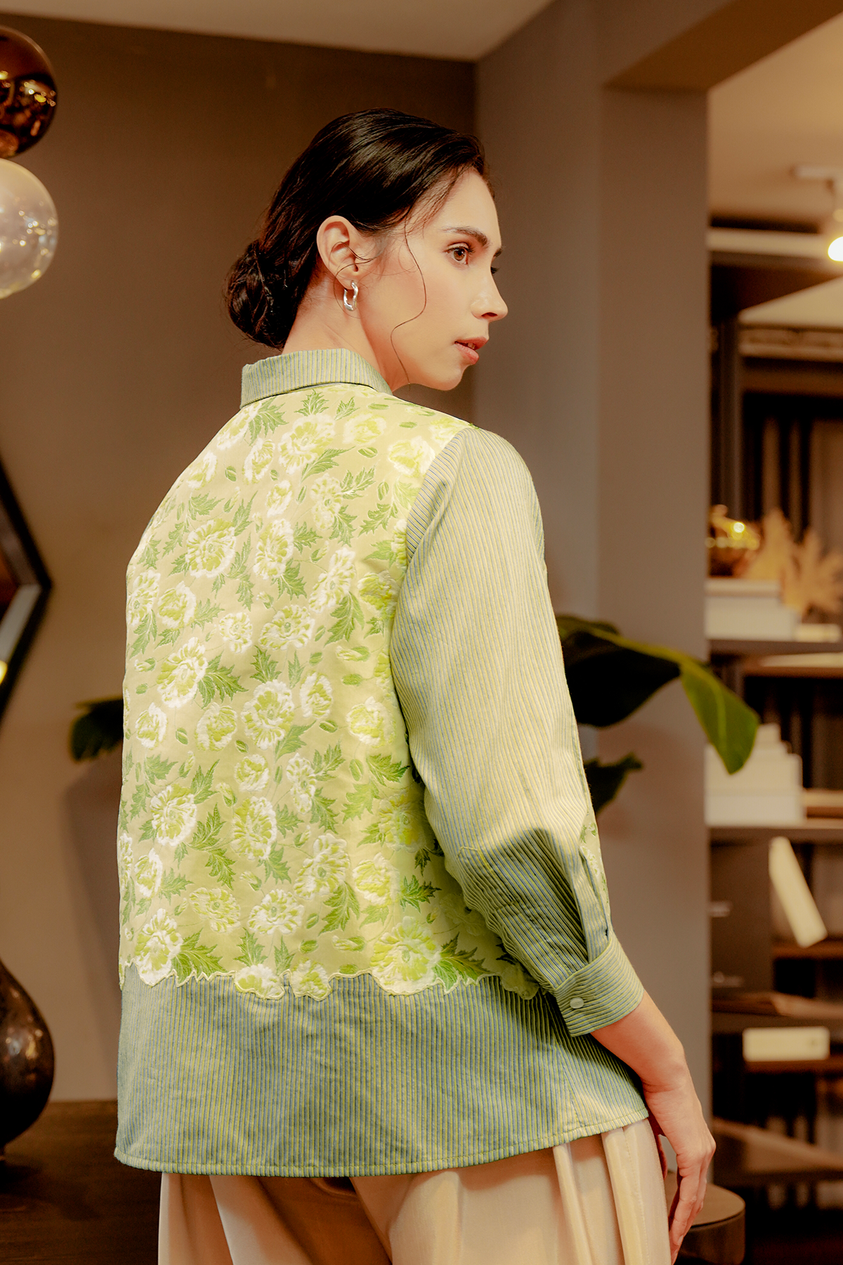 Luisha Jacquard Shirt - Yellow