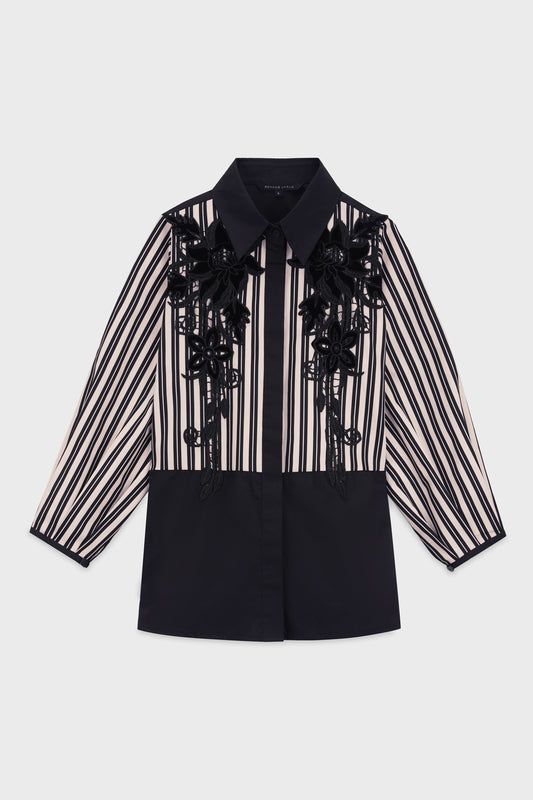 Luzella Embroidery Shirt - Coffee Latte