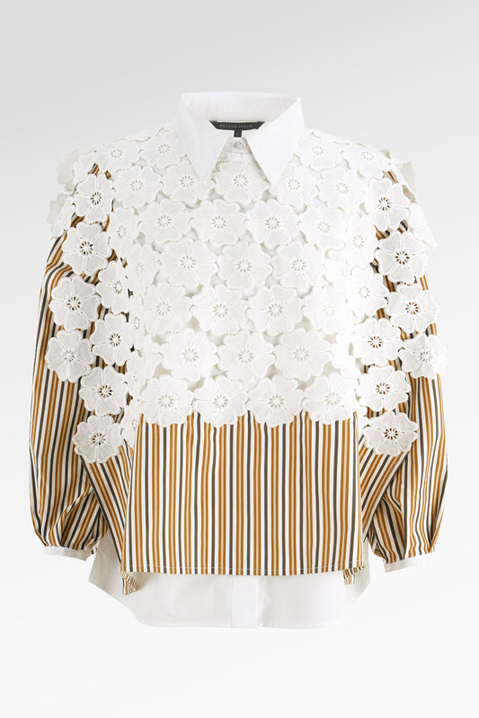 Lyvie Embroidery Shirt - Marigold