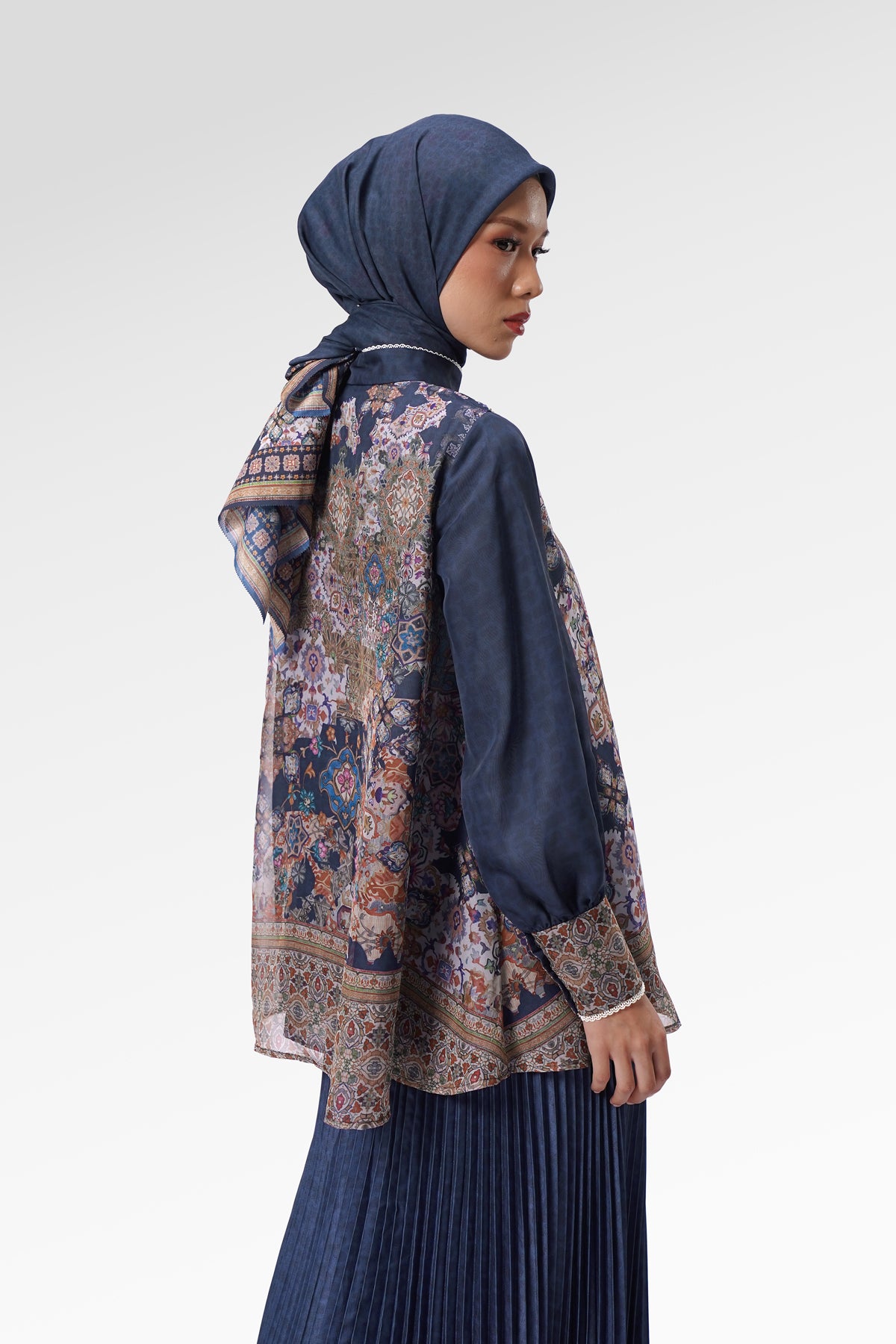 Marchesa Tie Bow Blouse - Majorelle