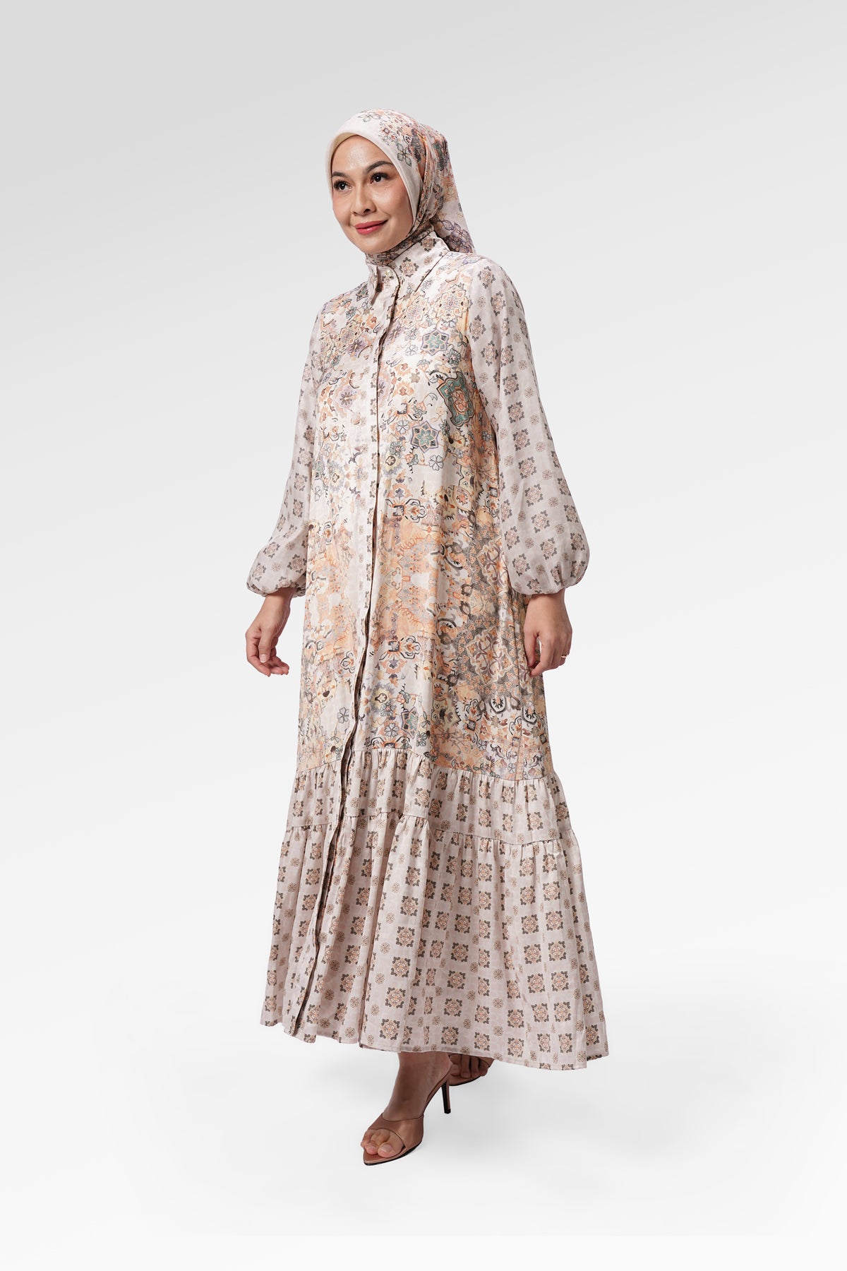 Marchesa Tiered Dress - Amber