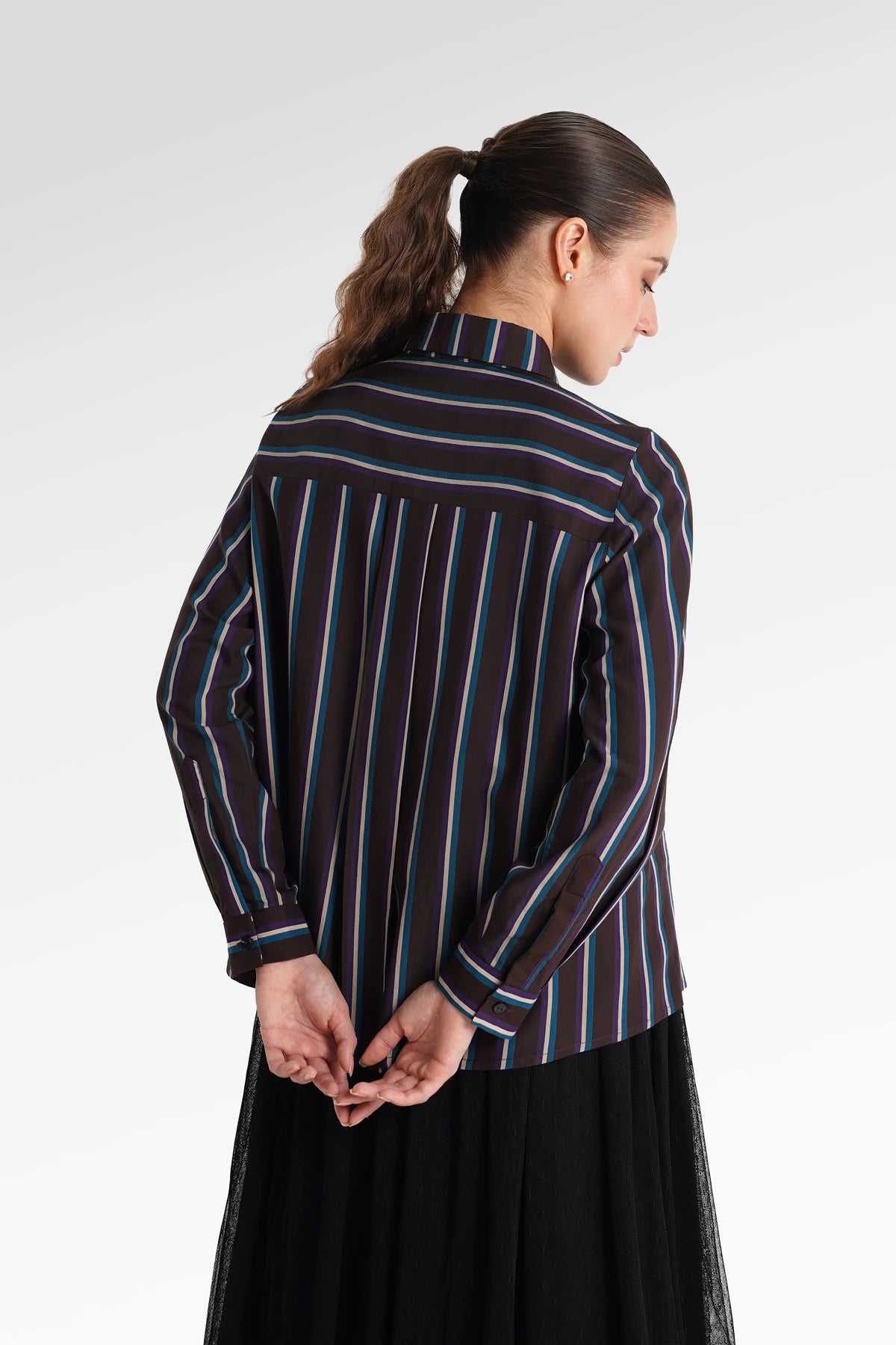 Metanoia Embroidery Shirt - Black