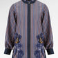 Metanoia Pleated Godet Shirt - Blue Morpho