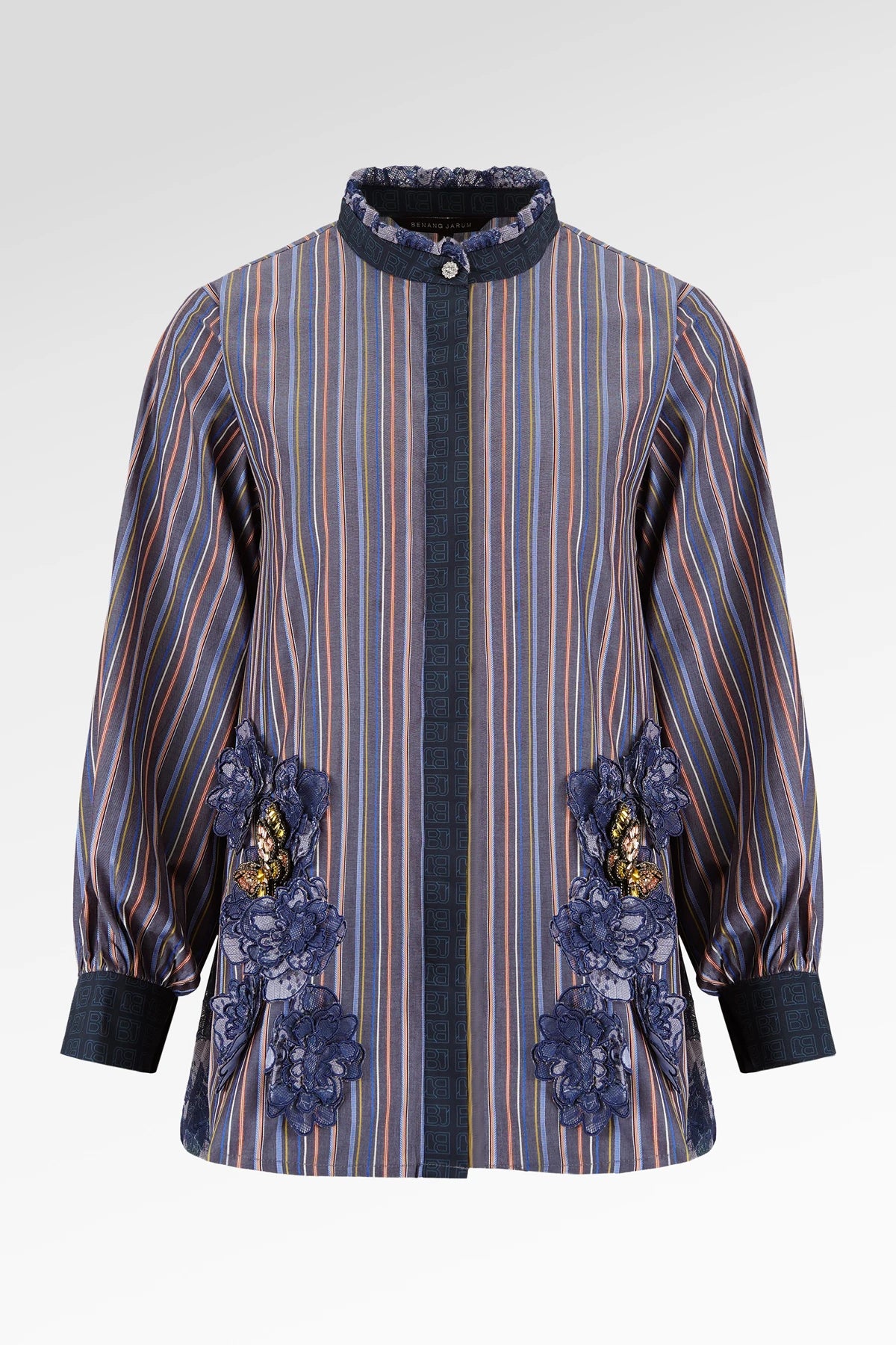 Metanoia Pleated Godet Shirt - Blue Morpho