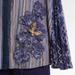 Metanoia Pleated Godet Shirt - Blue Morpho