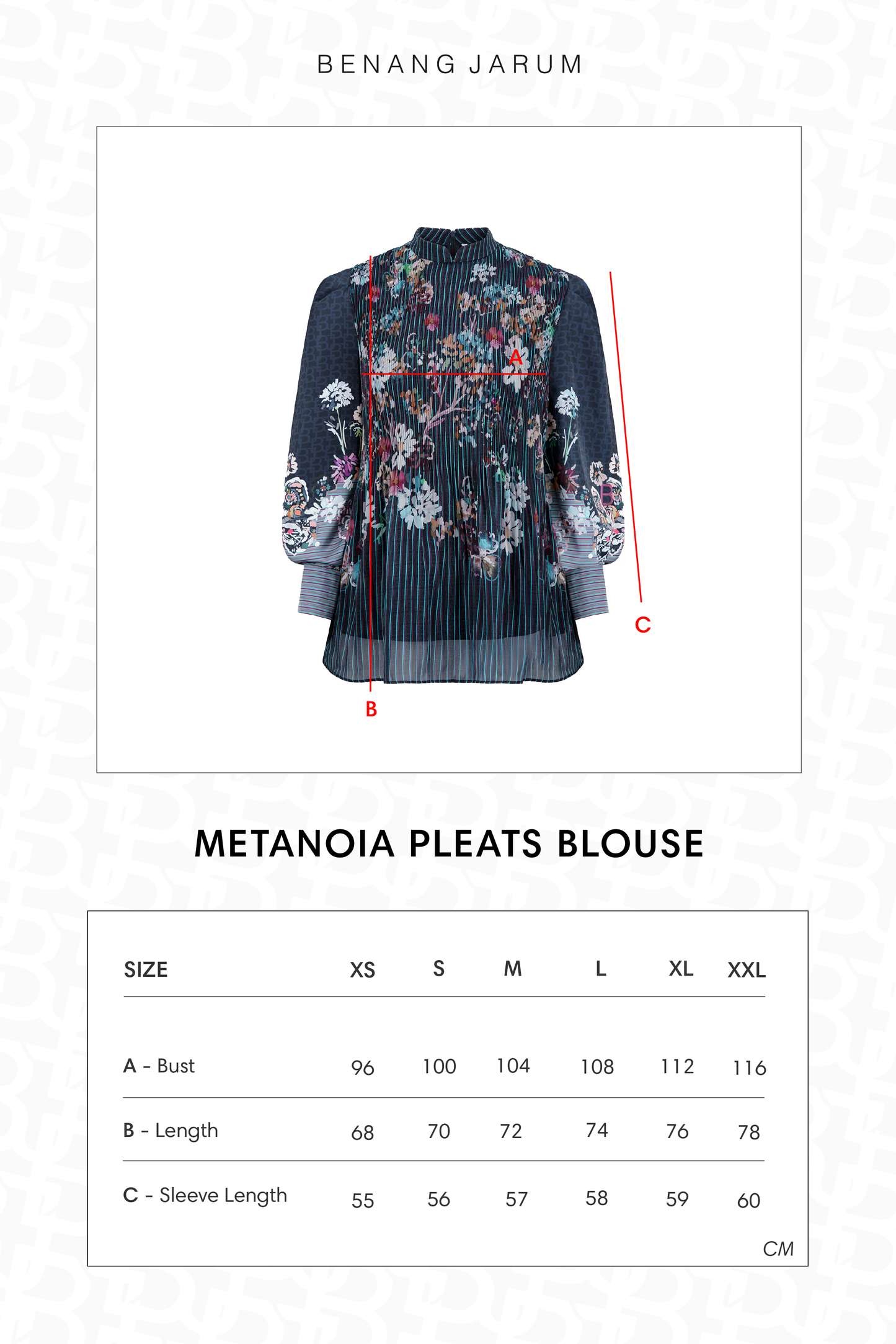Metanoia Pleats Blouse - Blue Morpho