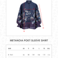 Metanoia Poet Sleeve Shirt - Blue Morpho