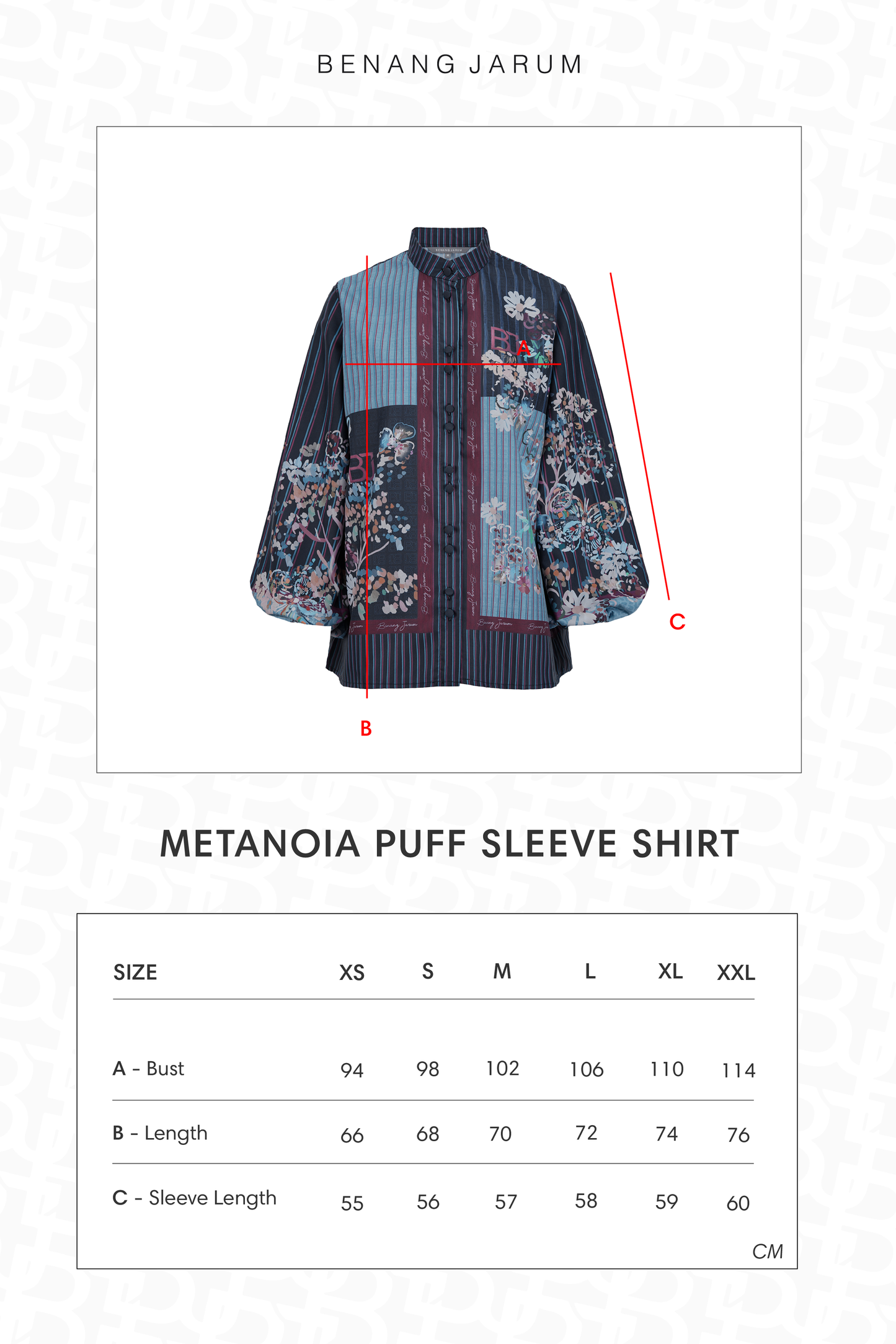 Metanoia Puff Sleeve Shirt - Blue Morpho