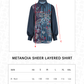Metanoia Sheer Layered Shirt - Blue Morpho