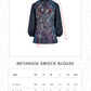 Metanoia Smock Blouse - Blue Morpho
