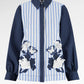 Metanoia Stripe Embroidery Shirt - Blue