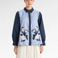 Metanoia Stripe Embroidery Shirt - Blue