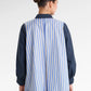 Metanoia Stripe Embroidery Shirt - Blue