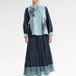 Metanoia Stripe Embroidery Shirt - Blue Morpho