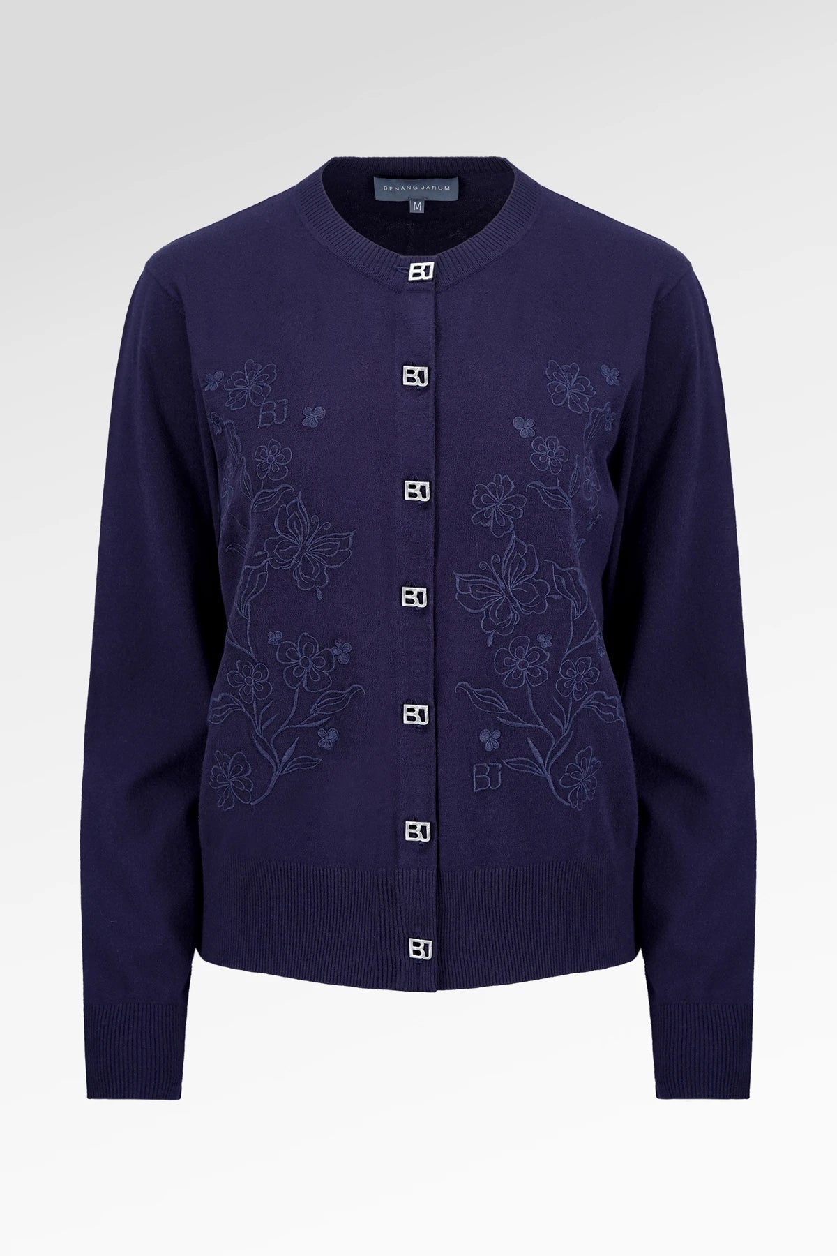 Metanoia Embroidery Cardigan - Blue Morpho