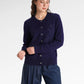 Metanoia Embroidery Cardigan - Blue Morpho