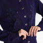 Metanoia Embroidery Cardigan - Blue Morpho