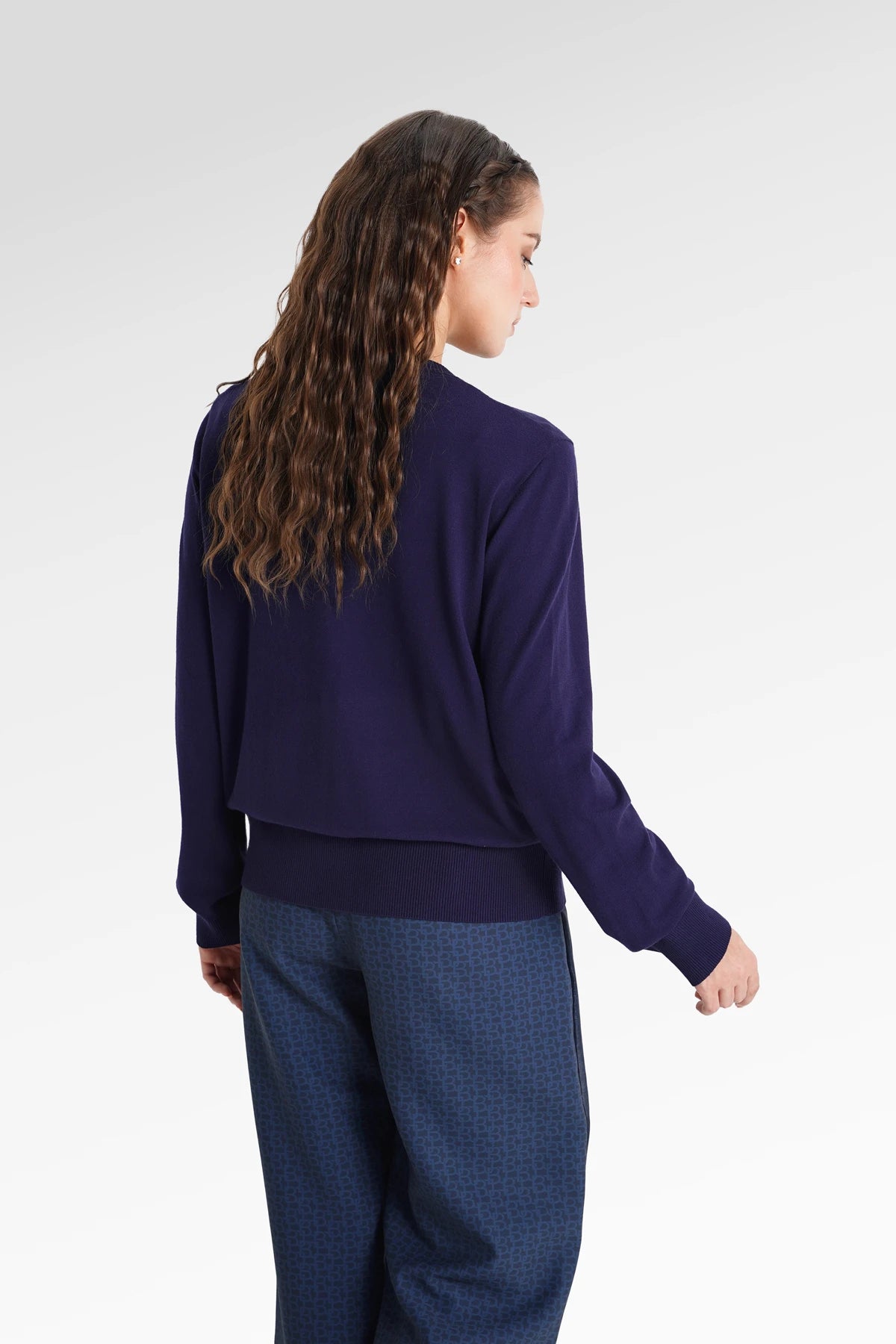 Metanoia Embroidery Cardigan - Blue Morpho
