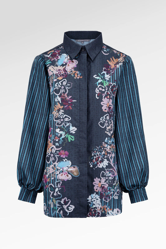 Metanoia Fold Shirt - Blue Morpho