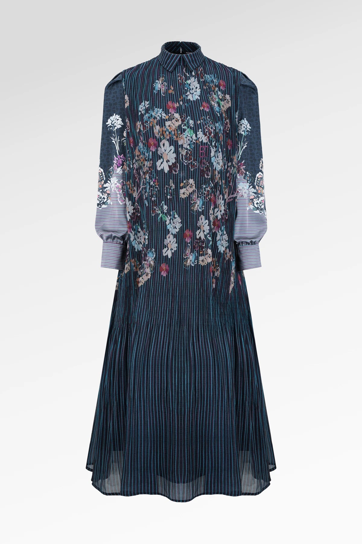 Metanoia Pleated Dress - Blue Morpho