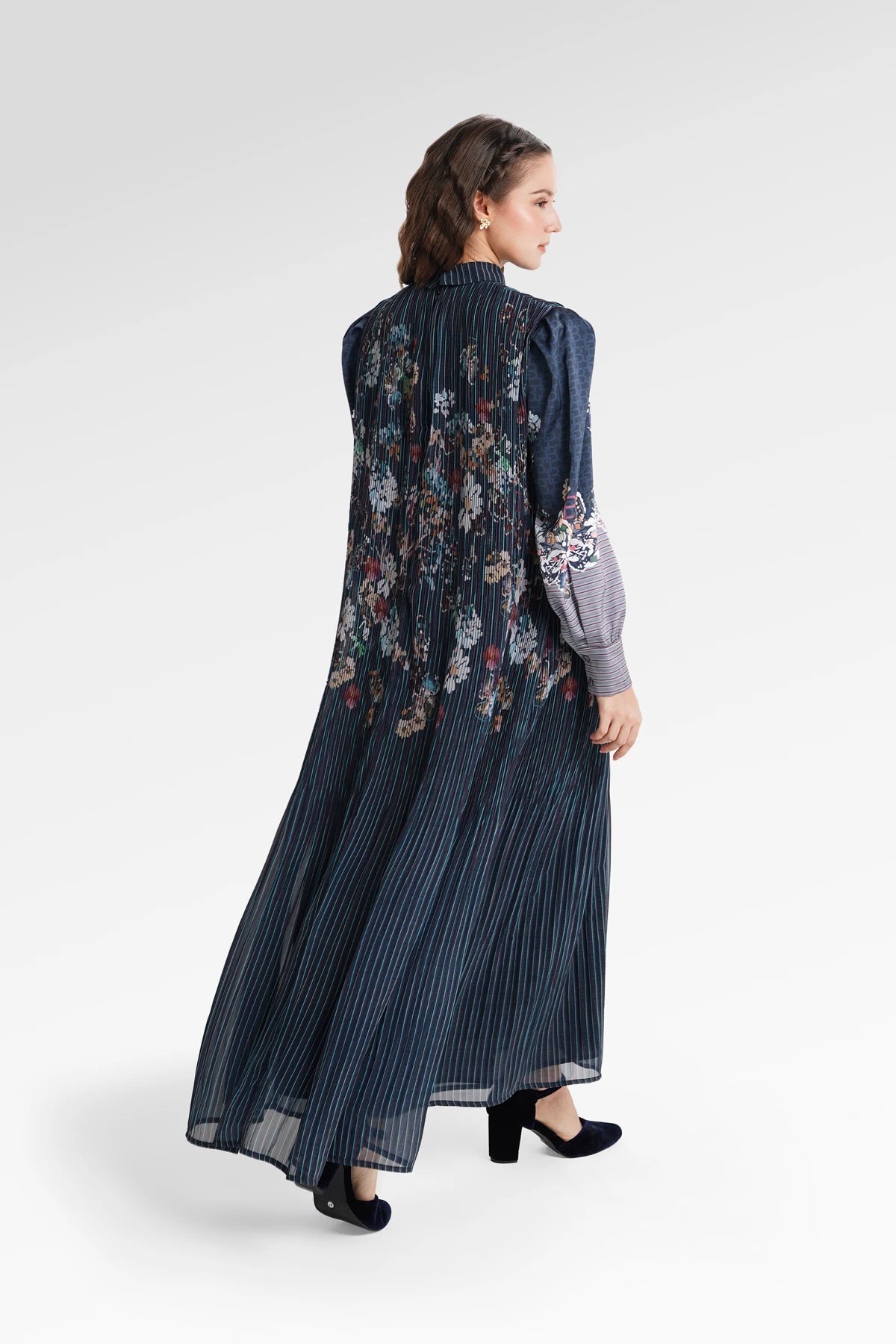 Metanoia Pleated Dress - Blue Morpho