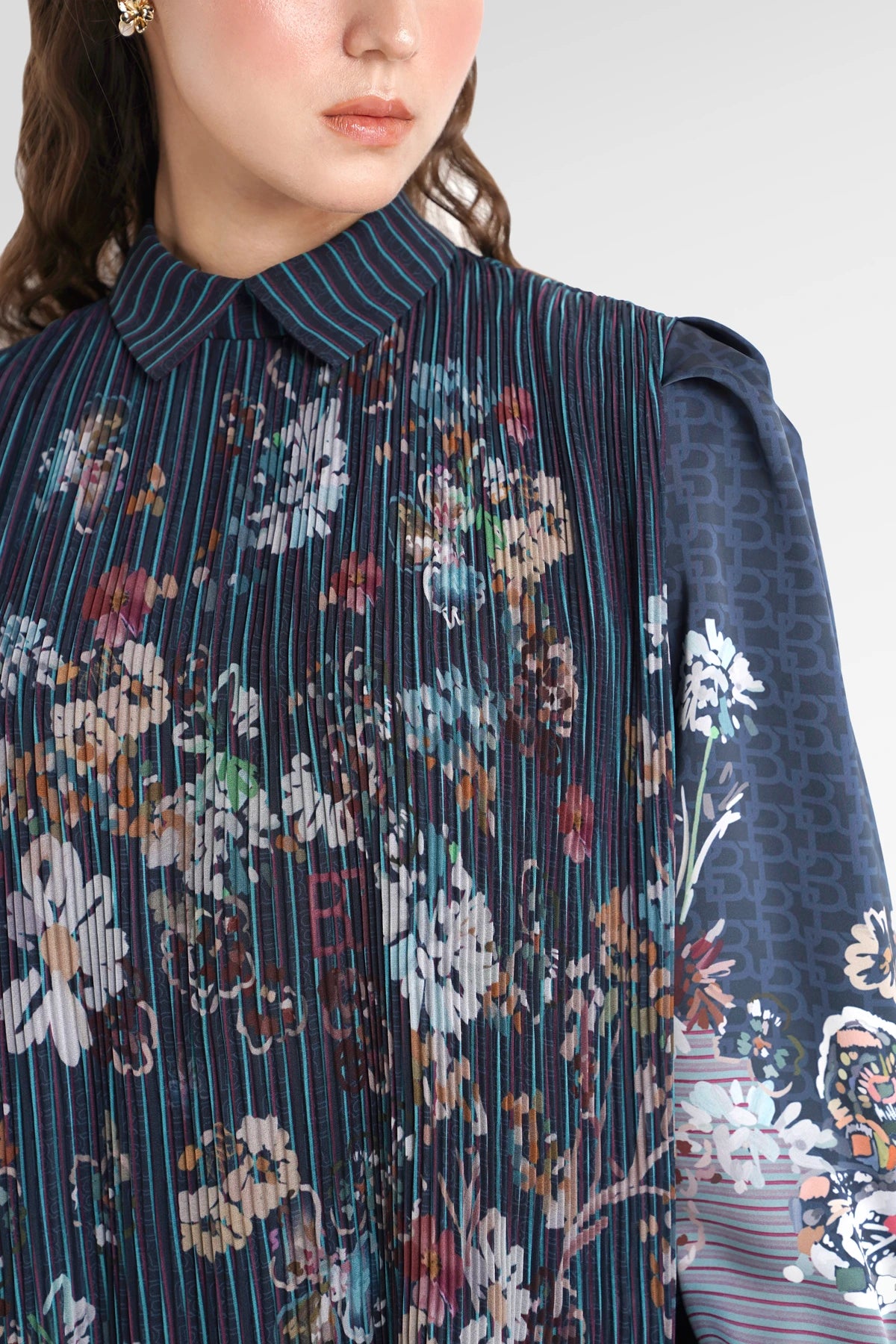 Metanoia Pleated Dress - Blue Morpho