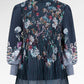 Metanoia Pleats Blouse - Blue Morpho