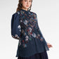 Metanoia Pleats Blouse - Blue Morpho