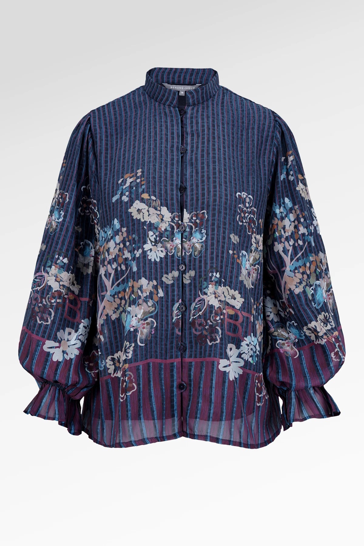 Metanoia Poet Sleeve Shirt - Blue Morpho