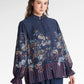 Metanoia Poet Sleeve Shirt - Blue Morpho
