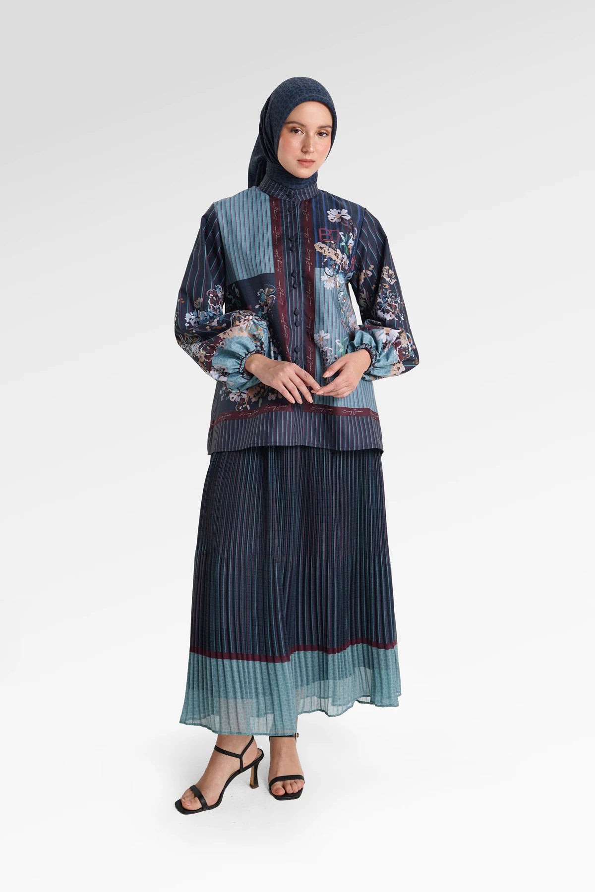 Metanoia Puff Sleeve Shirt - Blue Morpho